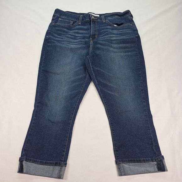 Signature by Levi Strauss & Co. Gold Label Denim - Signature by Levi Strauss Gold Label Mid Rise Capri‎ Jeans Blue Womens 16 W33